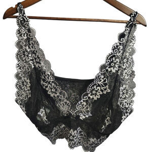 Lace Bralette Black Womens Plus 4XL